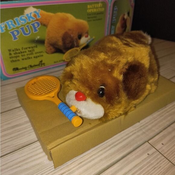 Amily Frisky Pup Vintage Battery Operated Kids Toy Moving Animal Company In Box - Picture 3 of 10